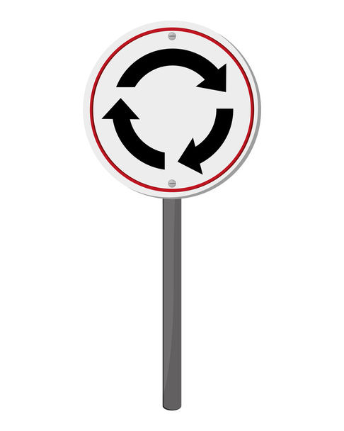 rotonda icono de la señal de tráfico
 - Vector, imagen