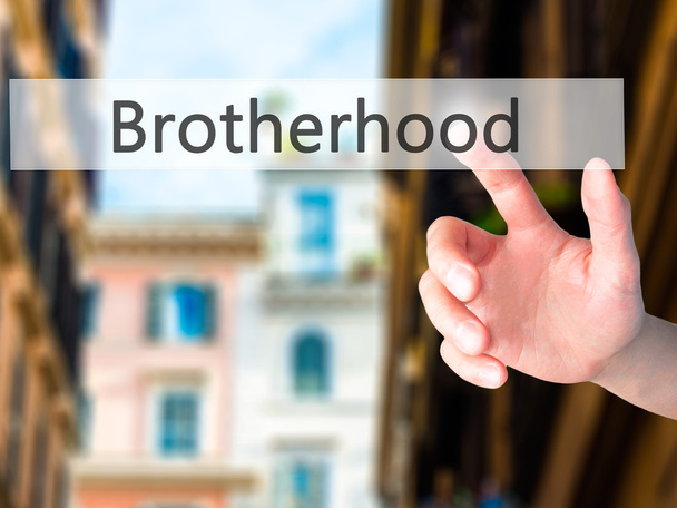 Братство - вручную нажимая кнопку на размытом фоновом конусе
 - Фото, изображение