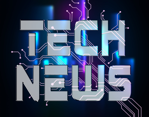 Tech News mostra mídia social e eletrônica
 - Foto, Imagem