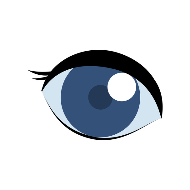 ženské kreslená ikona oka. Pohled a výraz design. Vektor grap - Vektor, obrázek