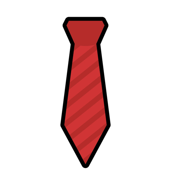 Necktie striped male fashion cloth icon. Vector graphic - Vector, Image
