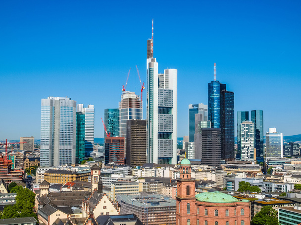 Luftaufnahme von Frankfurt HDR - Foto, Bild
