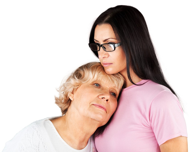 young adult daughter with senior mother - Foto, Imagen