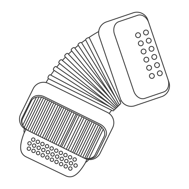 Одномісний акордеон значок
 - Вектор, зображення