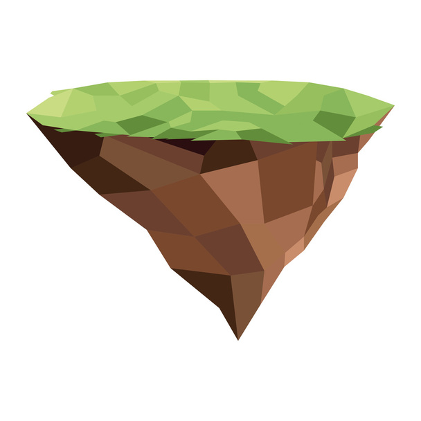 floating piece of land icon - Vector, Image