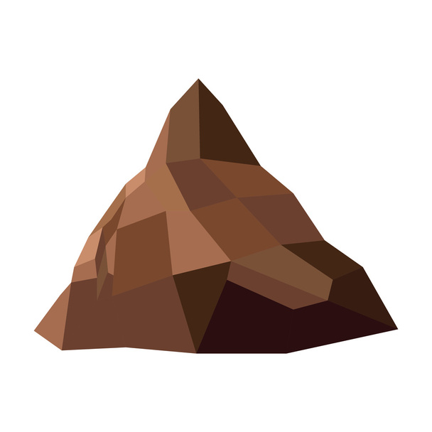 single mountain icon - Vettoriali, immagini