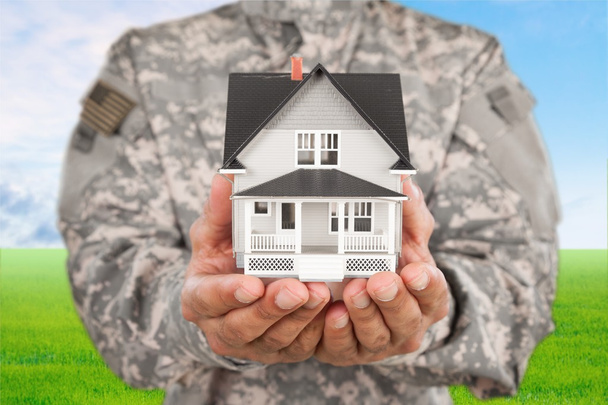 house in soldier hands - Photo, Image