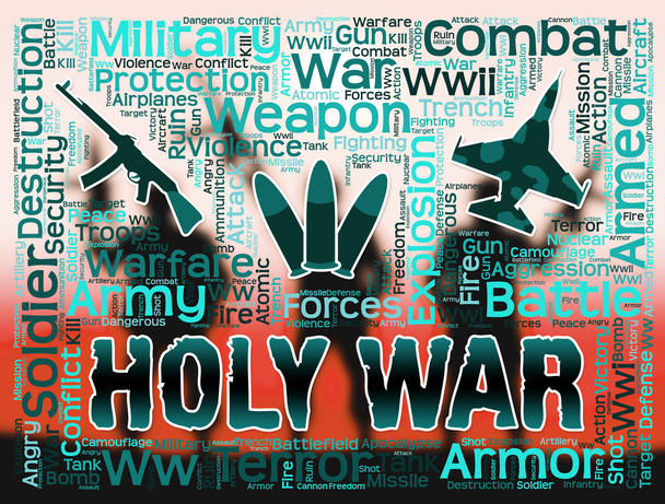 La guerre sainte montre l'action militaire et les batailles
 - Photo, image