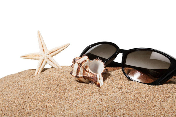  sun glasses on sand  - Photo, Image