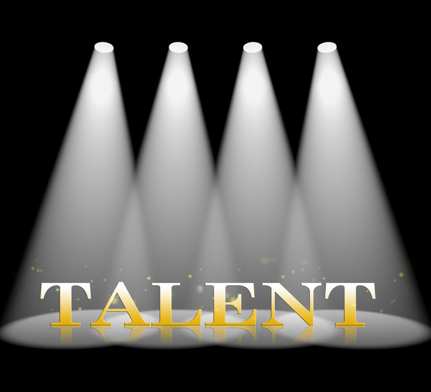 Talent Spotlight Shows Strong Point And Ability - Photo, Image