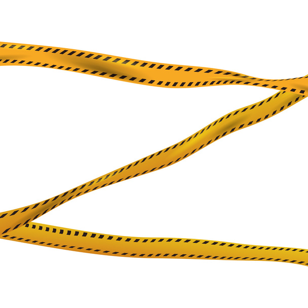 Barriere gelb schwarz gestreiftes Bausymbol. Vektorgrafik - Vektor, Bild