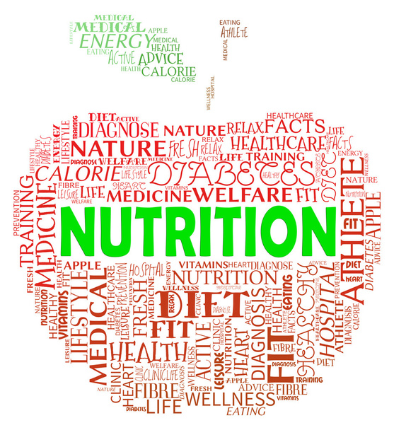 Nutrition Apple Indicates Nutrient Food And Nutriment - Photo, Image