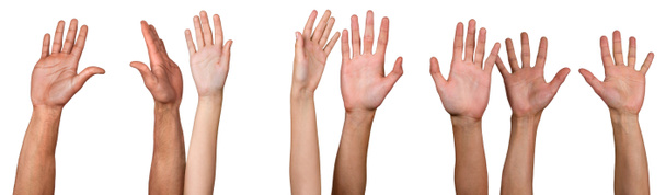 Set of raised hands - Photo, Image
