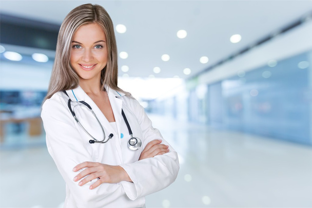 Attractive young female doctor - Фото, изображение