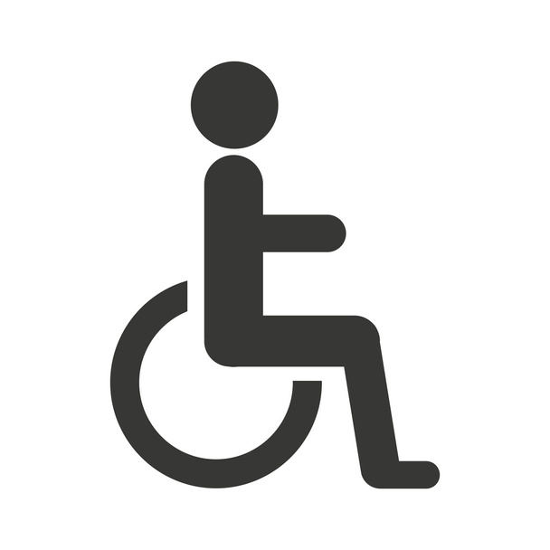 poistaa henkilön pyörätuolin kuvakkeen käytöstä
 - Vektori, kuva