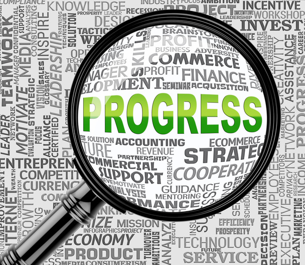 La lupa de progreso representa la búsqueda y la búsqueda hacia adelante
 - Foto, imagen