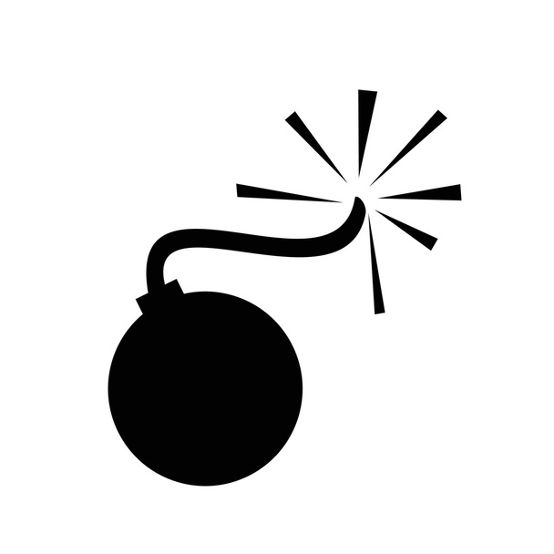 Ikone der schwarzen Bombe - Vektor, Bild