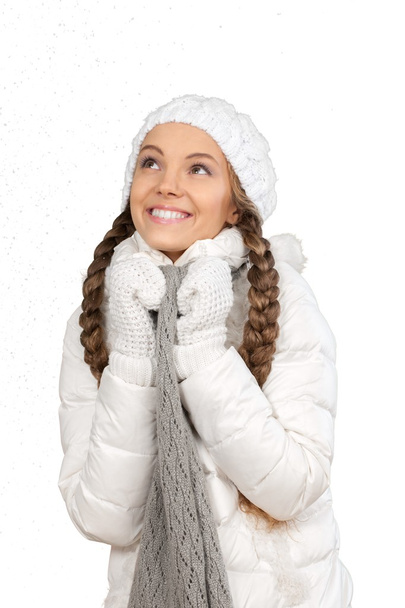  young woman in winter clothes - Fotografie, Obrázek