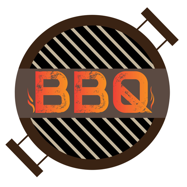 Étiquette de barbecue isolée
 - Vecteur, image