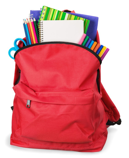 School Backpack  on   background. - Photo, Image