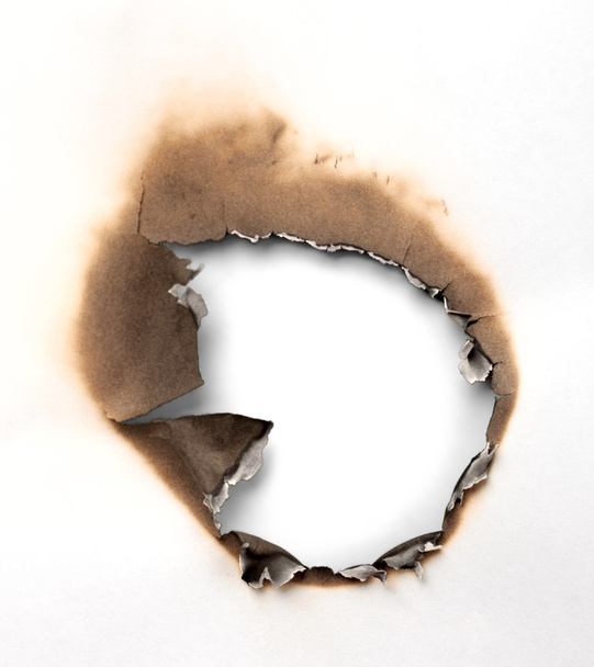 burned paper isolated  - Photo, Image