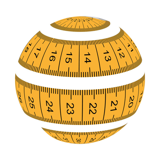 tape measure ribbon icon - Vector, Image