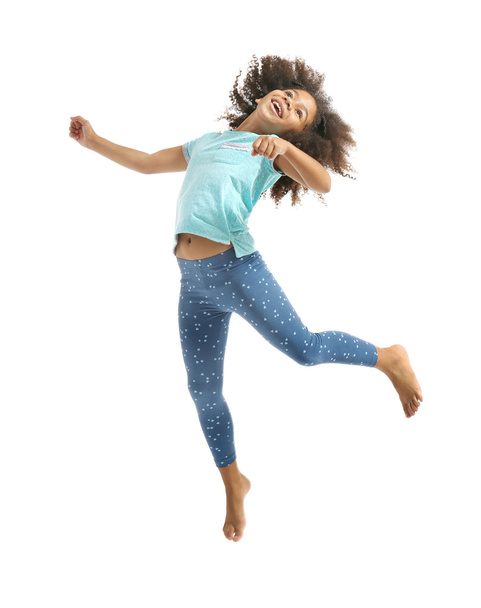 Happy African girl jumping - Photo, image