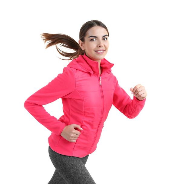Young woman running  - Zdjęcie, obraz