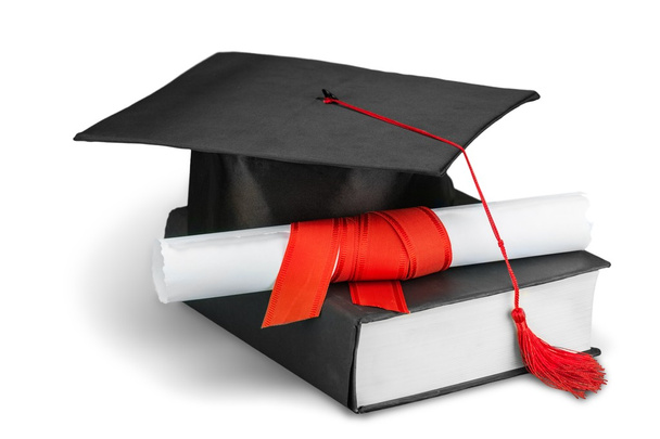Black Graduation Cap with Degree  - Foto, immagini