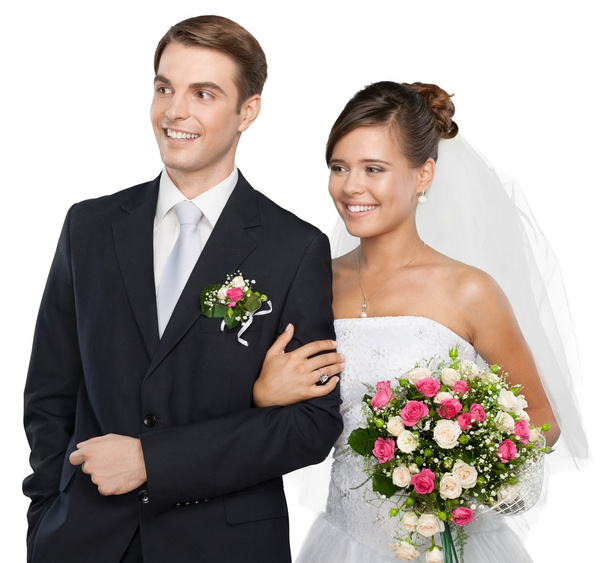  just married young couple  - Zdjęcie, obraz