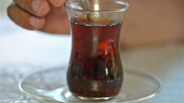 Puchar turecka herbata - Materiał filmowy, wideo