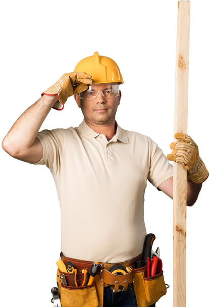 Erkek işçi alet kemeri ile - Fotoğraf, Görsel