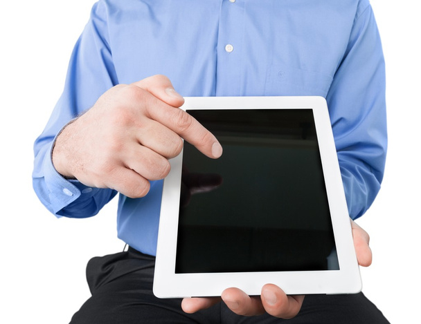 businessman and tablet pc   - Foto, afbeelding