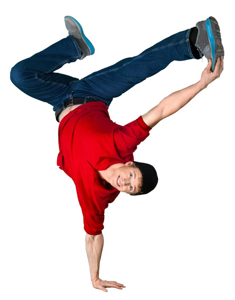 Young handsome  man breakdancing - Фото, изображение