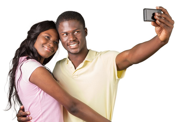 young african couple taking selfie - Fotografie, Obrázek