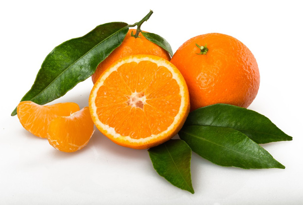  oranges isolated  on white  - Foto, Bild