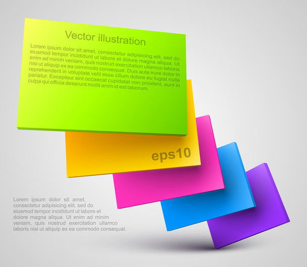 Placas coloridas 3D
 - Vector, Imagen