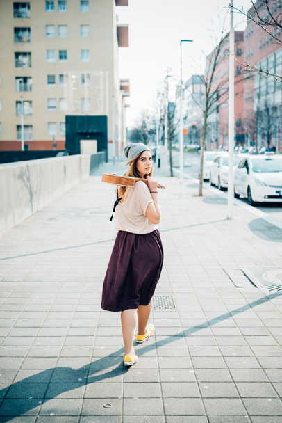 woman walking outdor in the city - Фото, изображение