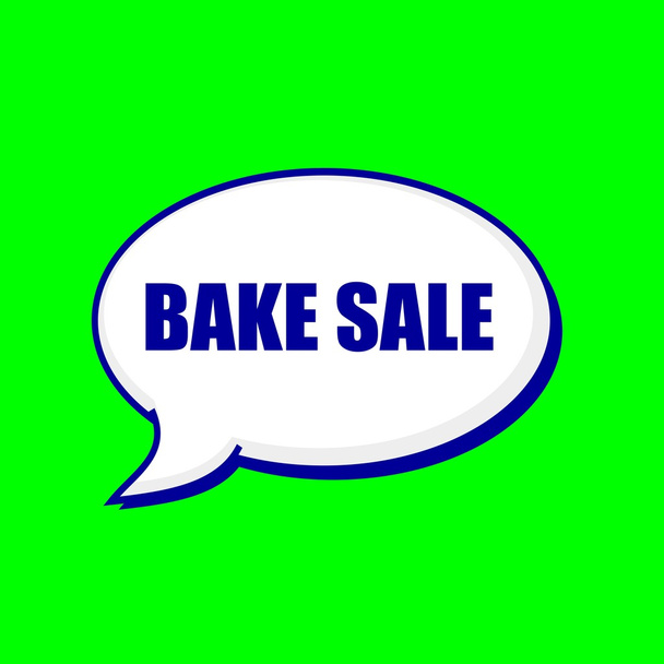 Ψήστε πώληση μπλε κείμενο στο φυσαλίδες ομιλία πράσινο φόντο - Φωτογραφία, εικόνα