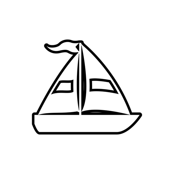 sailboat transportation delivery travel icon. Vector graphic - Vector, Image