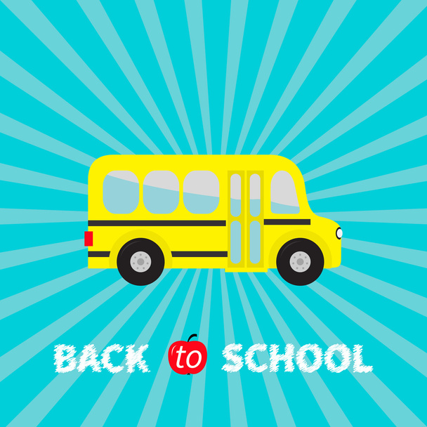Yellow school bus - Vector, imagen