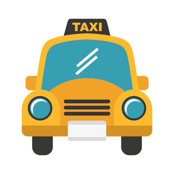 openbare pictogram van taxi auto service - Vector, afbeelding