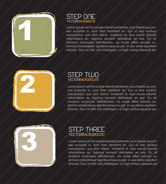 Card with the steps - Vector, Image