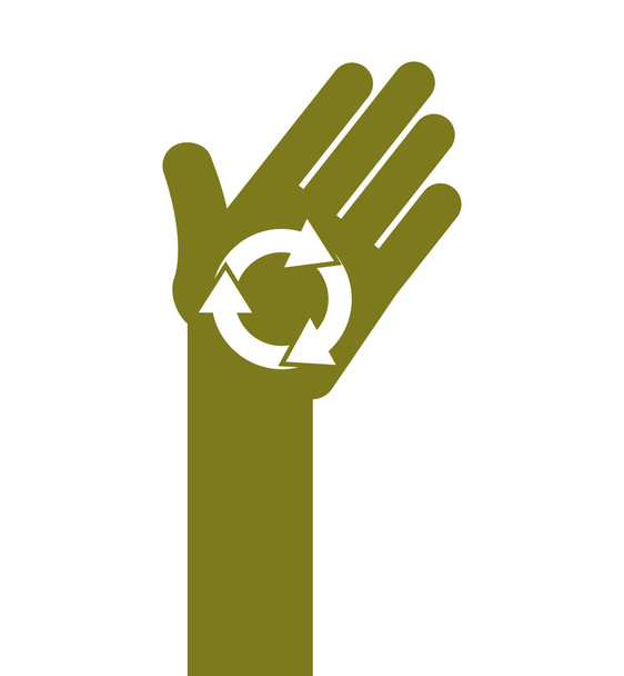 arrows recycle symbol icon - Vector, Image