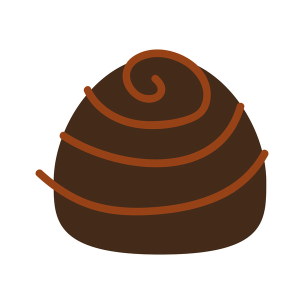 snoep zoete chocolade pictogram - Vector, afbeelding