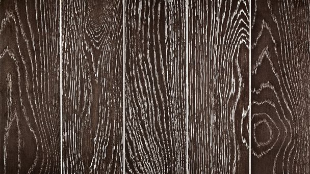 Black Painted Oak Boards Background - Foto, Imagen