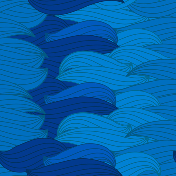 Abstract water waves seamless pattern - Vector, afbeelding