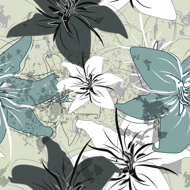 Seamless floral pattern - Vector, imagen