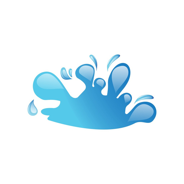 Víz csobbanás logó ikon vektor - Vektor, kép