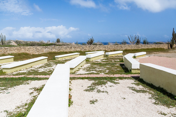 Concrete Benches at Outdoor Church - Photo, Image